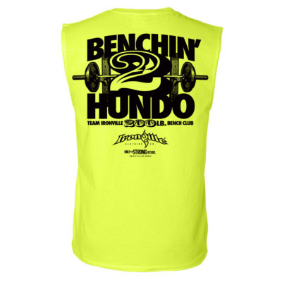 200 Bench Press Club Sleeveless T Shirt Neon Yellow