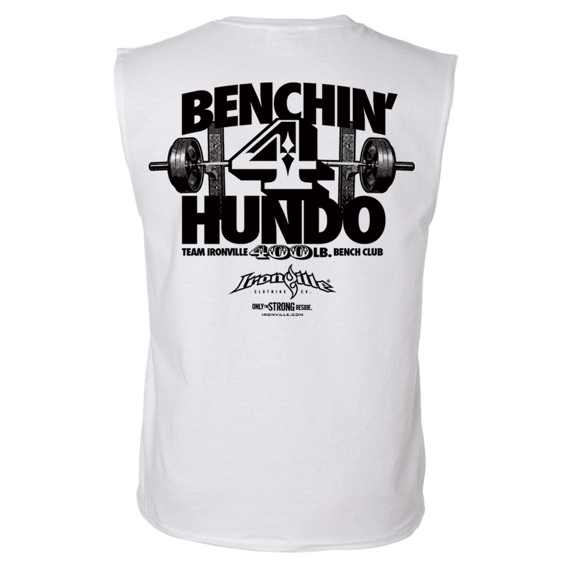 400 Pound Bench Press Clothing Sleeveless | T-Shirt | Club Ironville