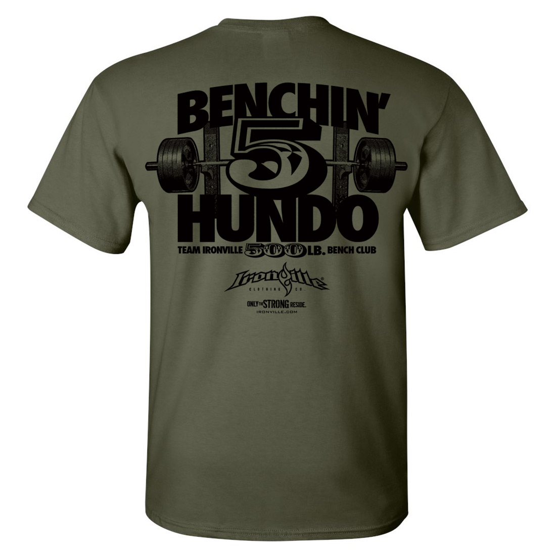 500 Pound Clothing Bench T-Shirt Ironville Club | | Press