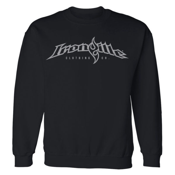 Ironville Gym Sweatshirt Full Horizontal Logo Front Black