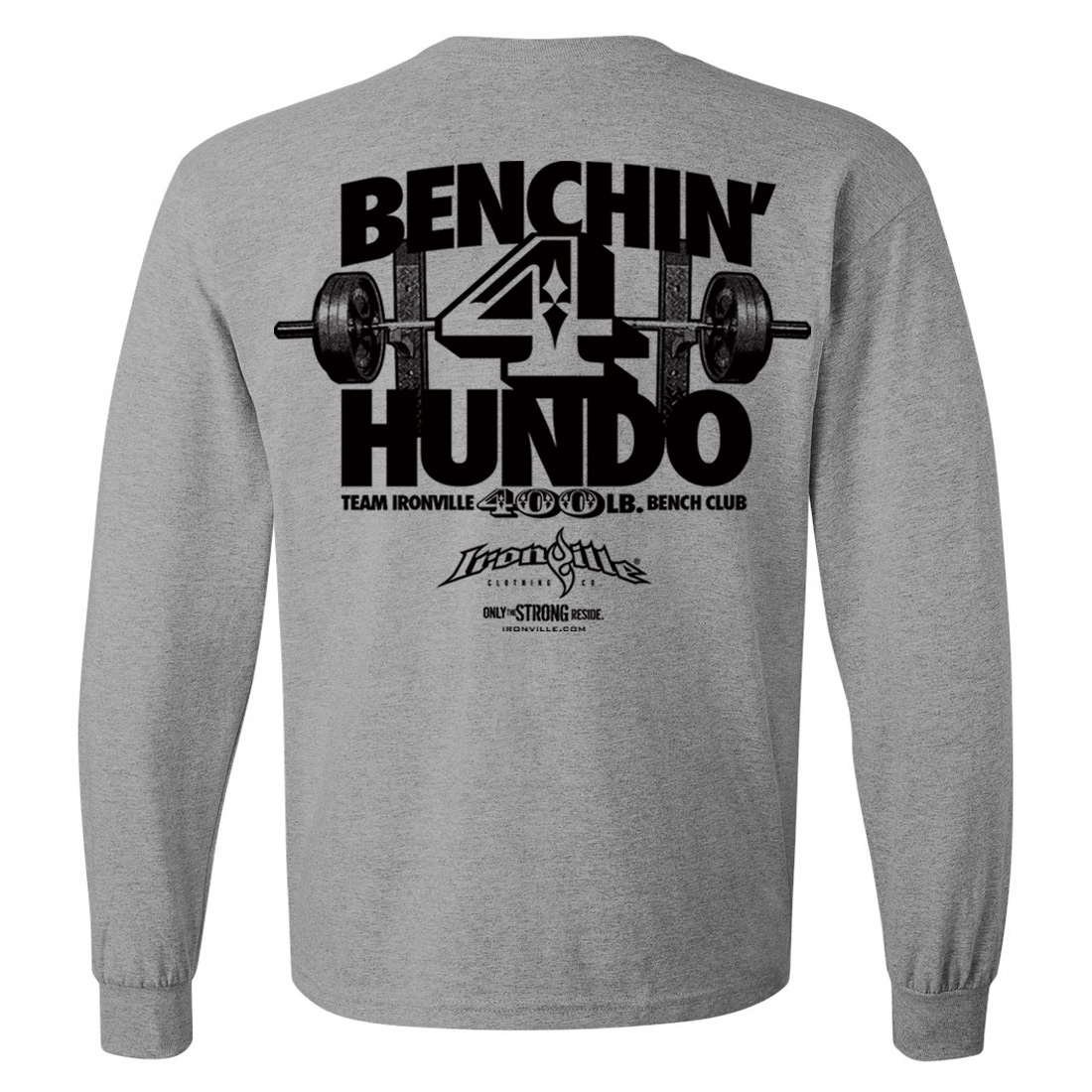 400 Pound | Press Long Clothing T-Shirt Club | Sleeve Bench Ironville