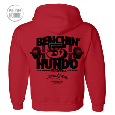 500 Bench Press Club Hoodie Red