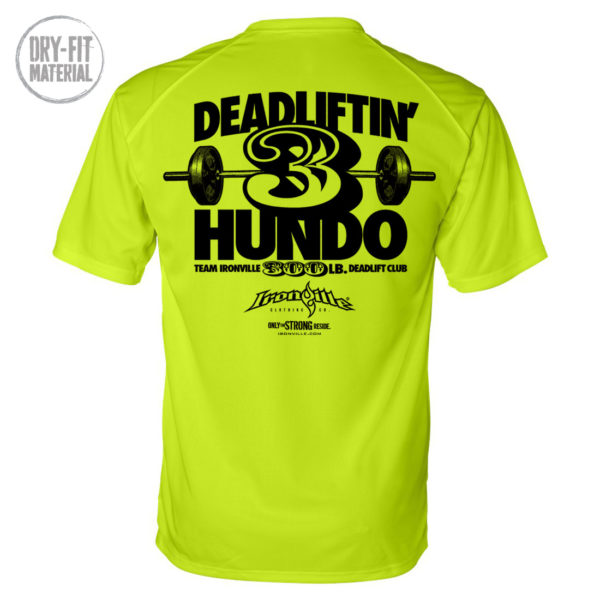 300 Deadlift Club Dri Fit T Shirt Neon Yellow