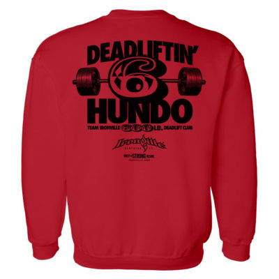 600 Deadlift Club Sweatshirt Red