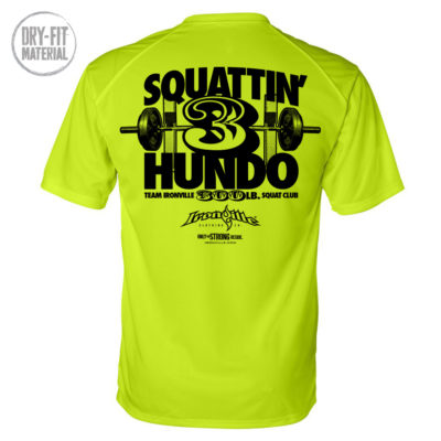 300 Squat Club Dri Fit T Shirt Neon Yellow