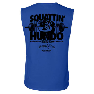 300 Squat Club Sleeveless T Shirt Royal Blue
