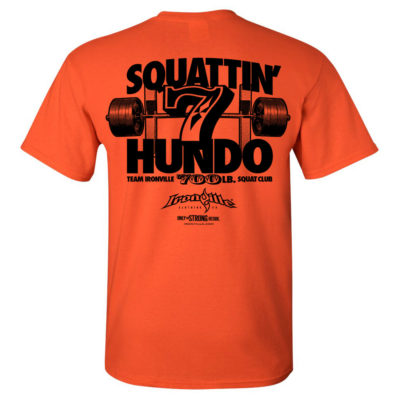 700 Squat Club T Shirt Orange