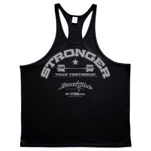 Stronger Than Yesterday | Powerlifting Stringer Tank Top | Ironville ...