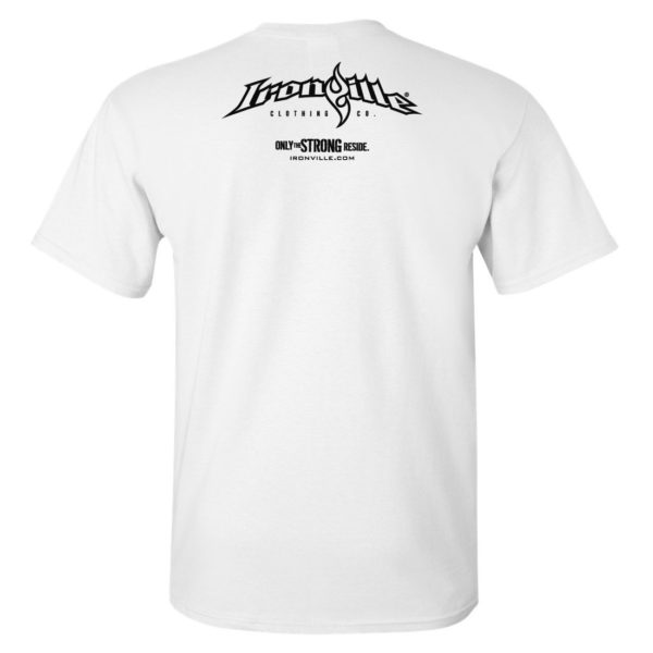Ironville T Shirt Small Horizontal Logo Back White