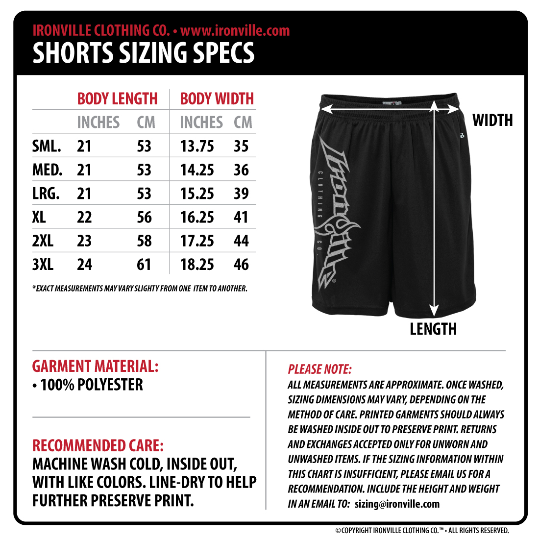 Mens Shorts Measurements | vlr.eng.br