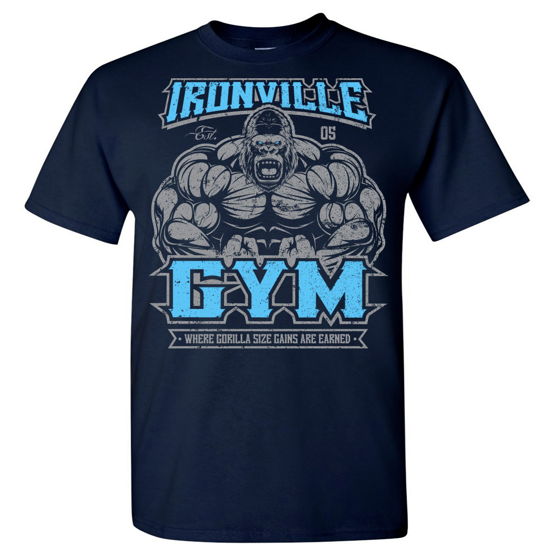 Ironville Gym Gorilla Bodybuilding T-Shirt | Ironville Clothing