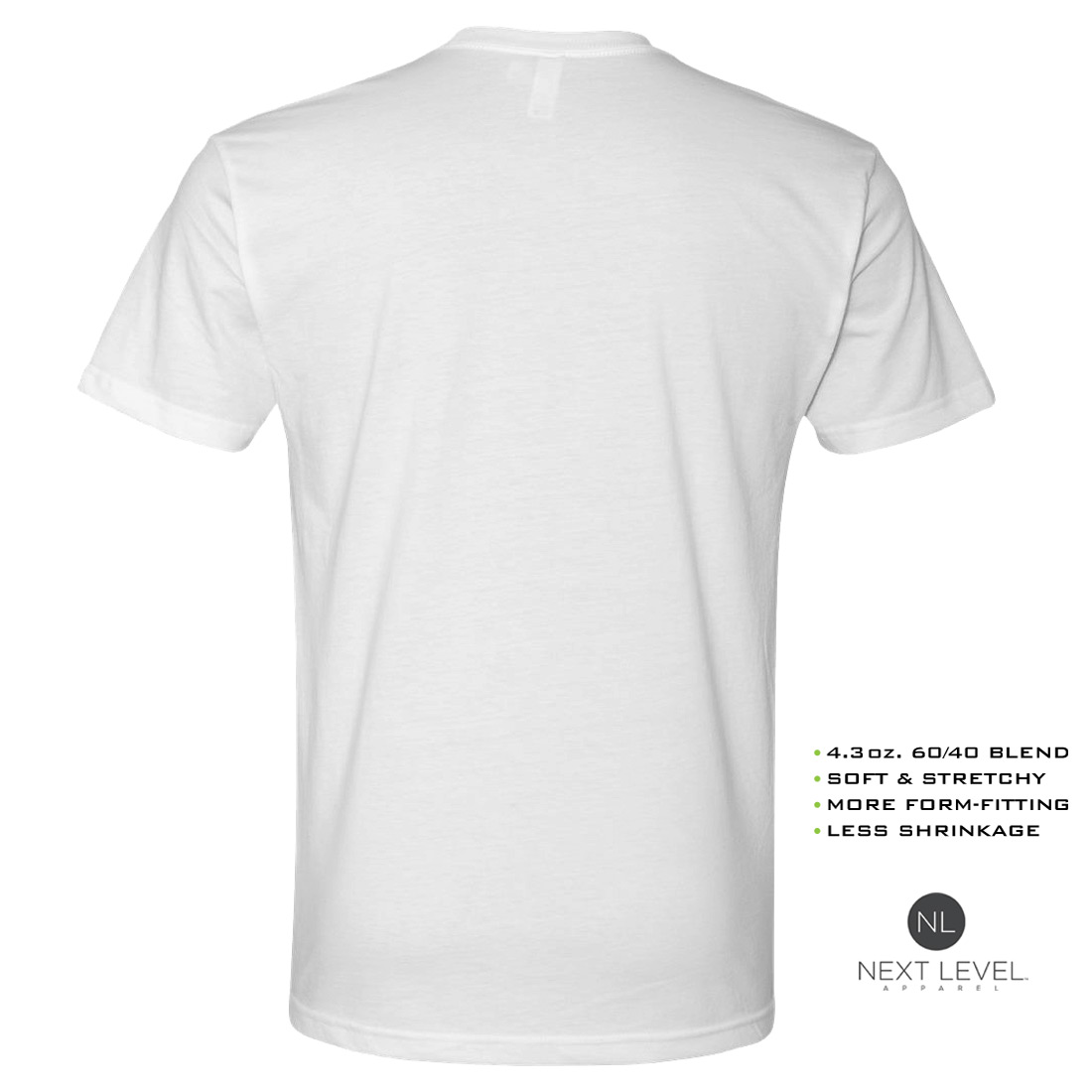 ironville-weightlifting-soft-blend-fitted-t-shirt-blank-white-back - Clothing Co.