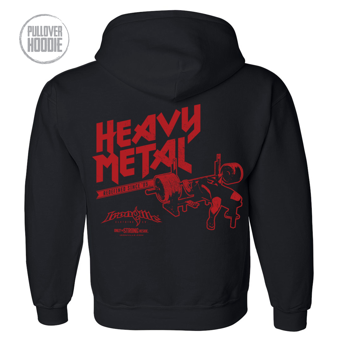 Heavy Metal Redefined | Powerlifting Press Bench Hoodie Ironville