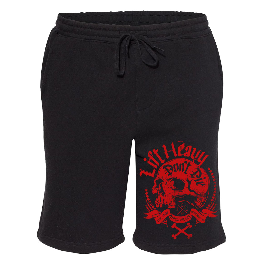 Lift Heavy Don't Die Powerlifting Sweat Shorts | Ironville Clothing