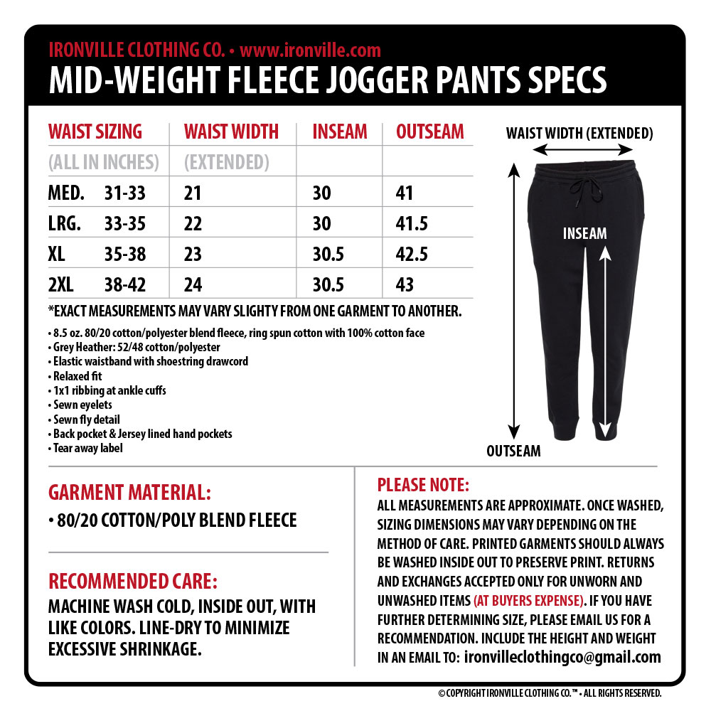 Sweatpants Size Chart For Women And Men ThreadCurve, 55% OFF